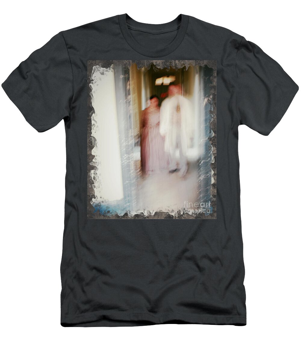 Ghostly T-Shirt featuring the mixed media Old Spirits Rise by Kae Cheatham
