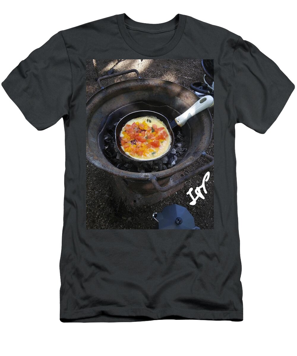 Eggs T-Shirt featuring the photograph Omelet in a Pan by Esoteric Gardens KN
