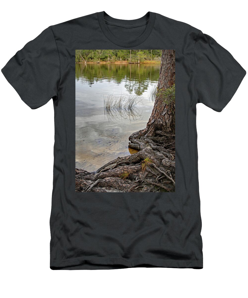 Bayou T-Shirt featuring the photograph On the Bayou by M Kathleen Warren