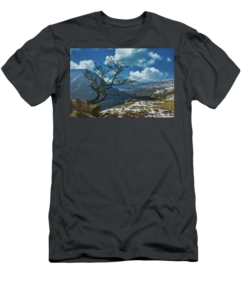 Wales T-Shirt featuring the digital art On the rock by Remigiusz MARCZAK
