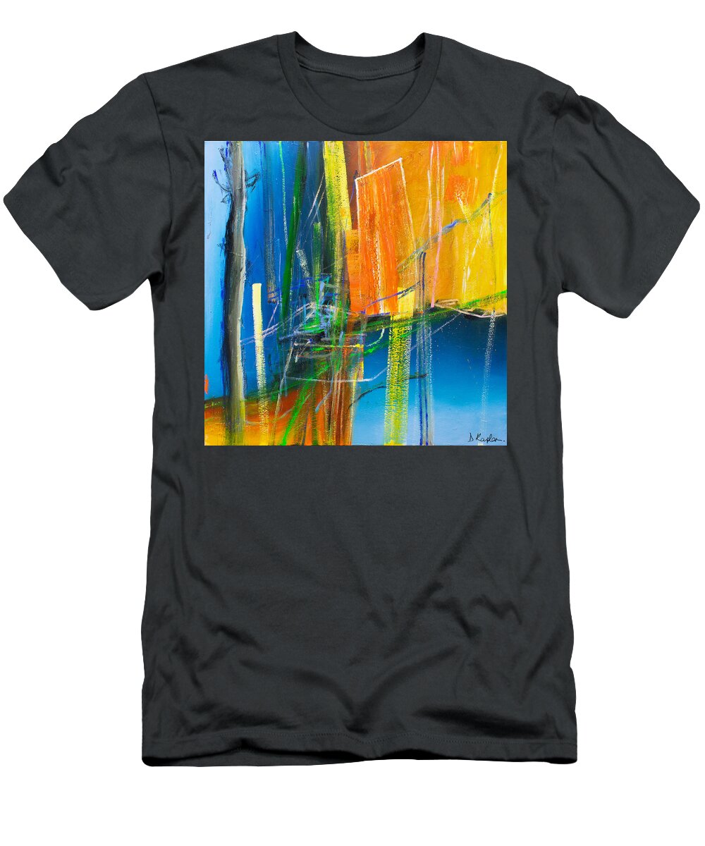 Derek Kaplan T-Shirt featuring the painting Opt.17.21. 'Better Than Ever' by Derek Kaplan