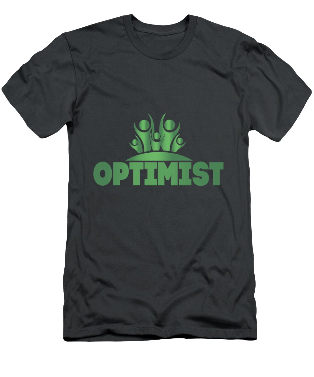 Positive T-Shirt featuring the painting Optimist 13-01 B by Celestial Images