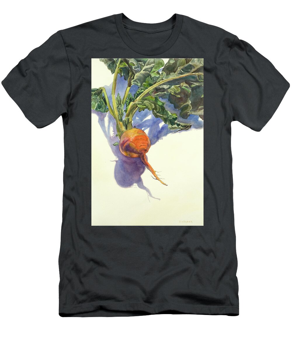 Artist T-Shirt featuring the mixed media Orange Beet by Joan Wolbier