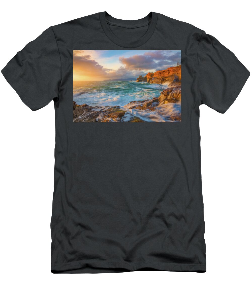 Oregon T-Shirt featuring the photograph Oregon Coast Wonder by Darren White