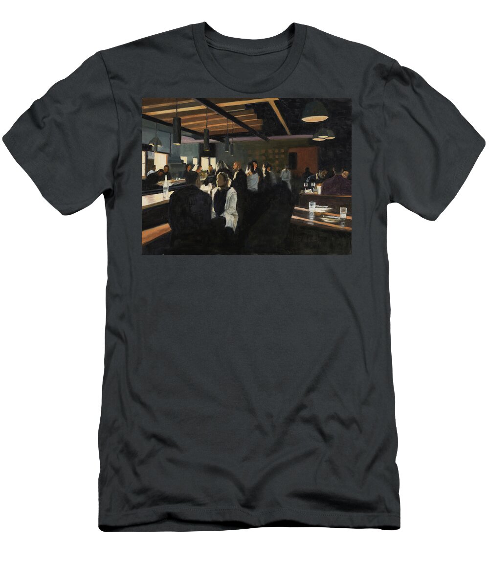 Bar T-Shirt featuring the painting Our Place by Tate Hamilton