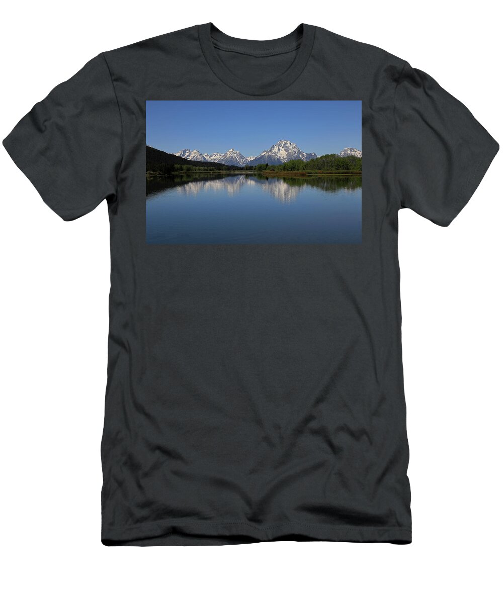 Oxbow Bend T-Shirt featuring the photograph Grand Teton - Oxbow Bend - Snake River 2 by Richard Krebs