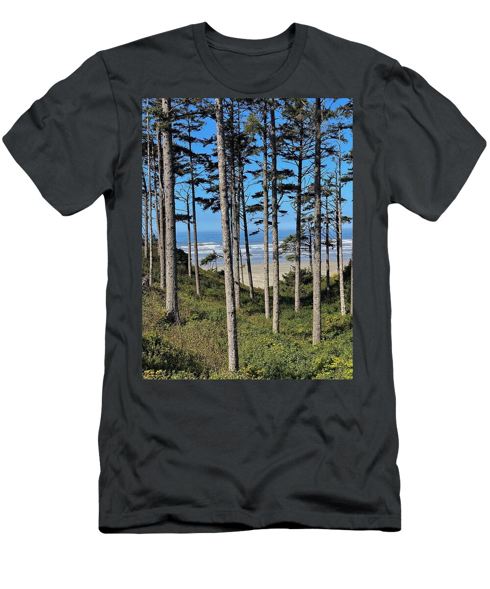 Beach T-Shirt featuring the photograph Pacific Ocean at Seabrook 2 by Jerry Abbott