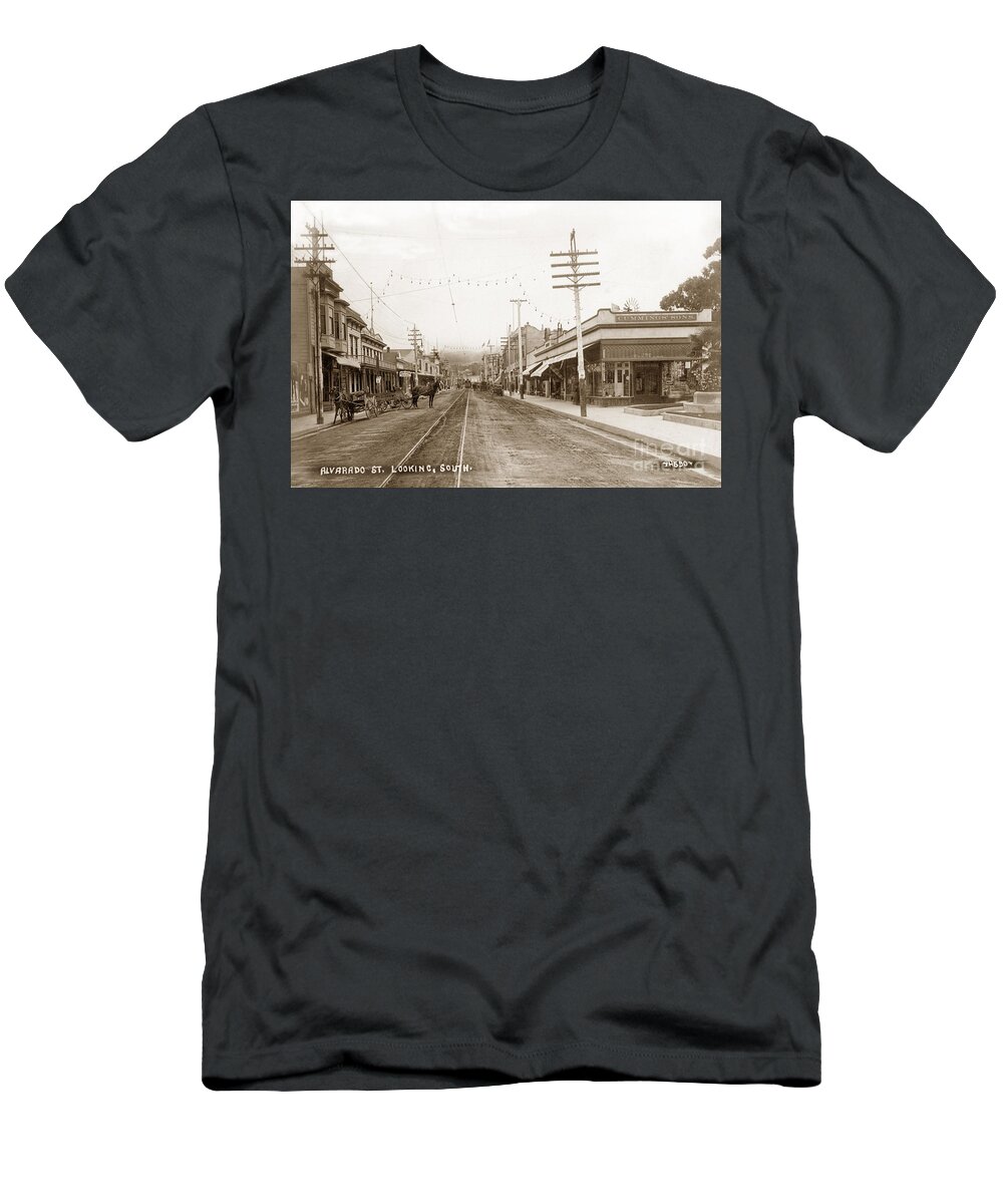 Pacific Ocean House T-Shirt featuring the photograph Pacific Ocean House on Alvarado Street, Monterey Circa 1910 by Monterey County Historical Society