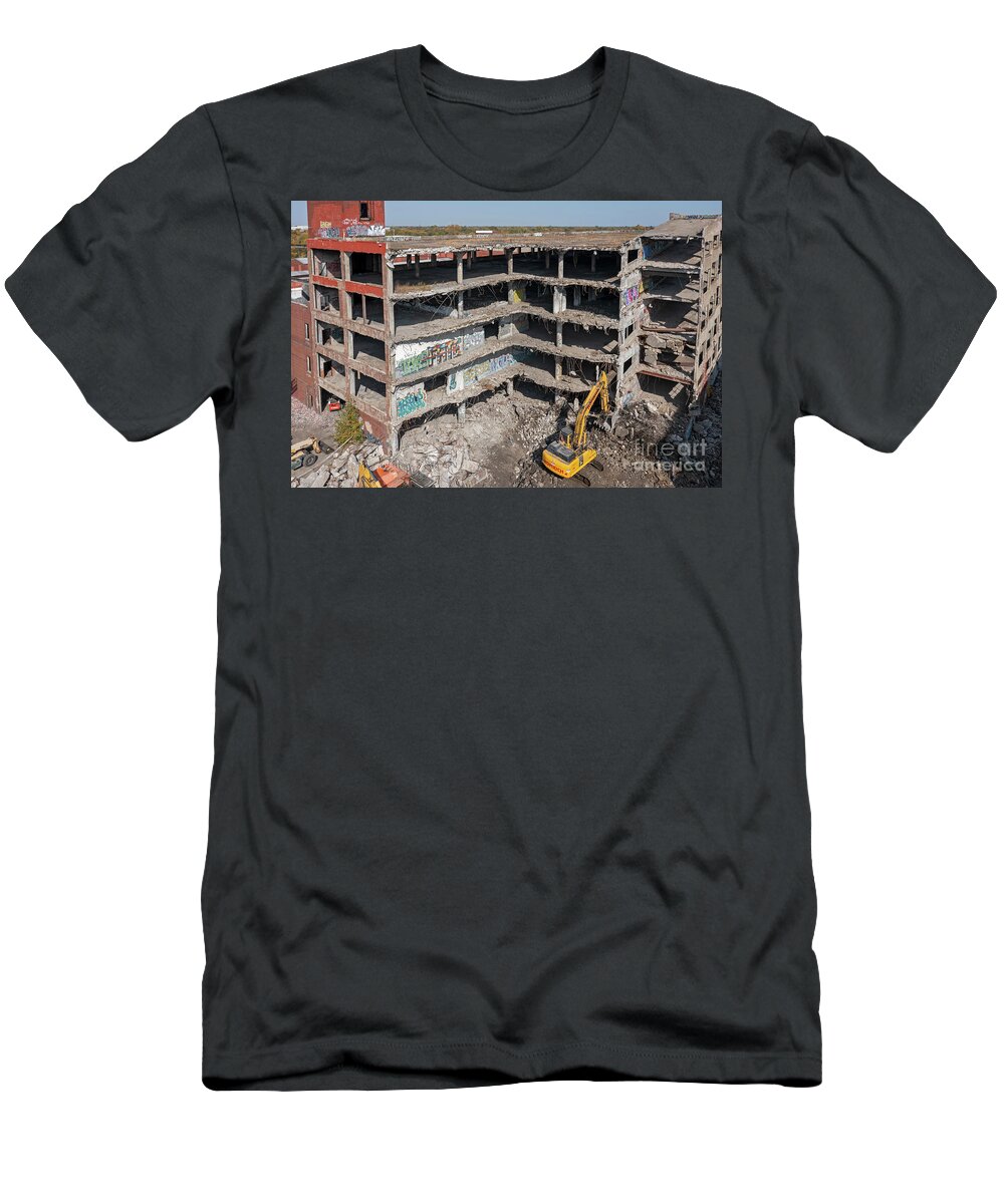 Packard T-Shirt featuring the photograph Packard Plant Demolition by Jim West