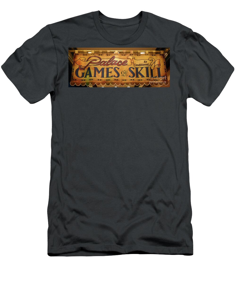 Palace Games Of Skill T-Shirt featuring the photograph Palace vintage banner by David Lee Thompson