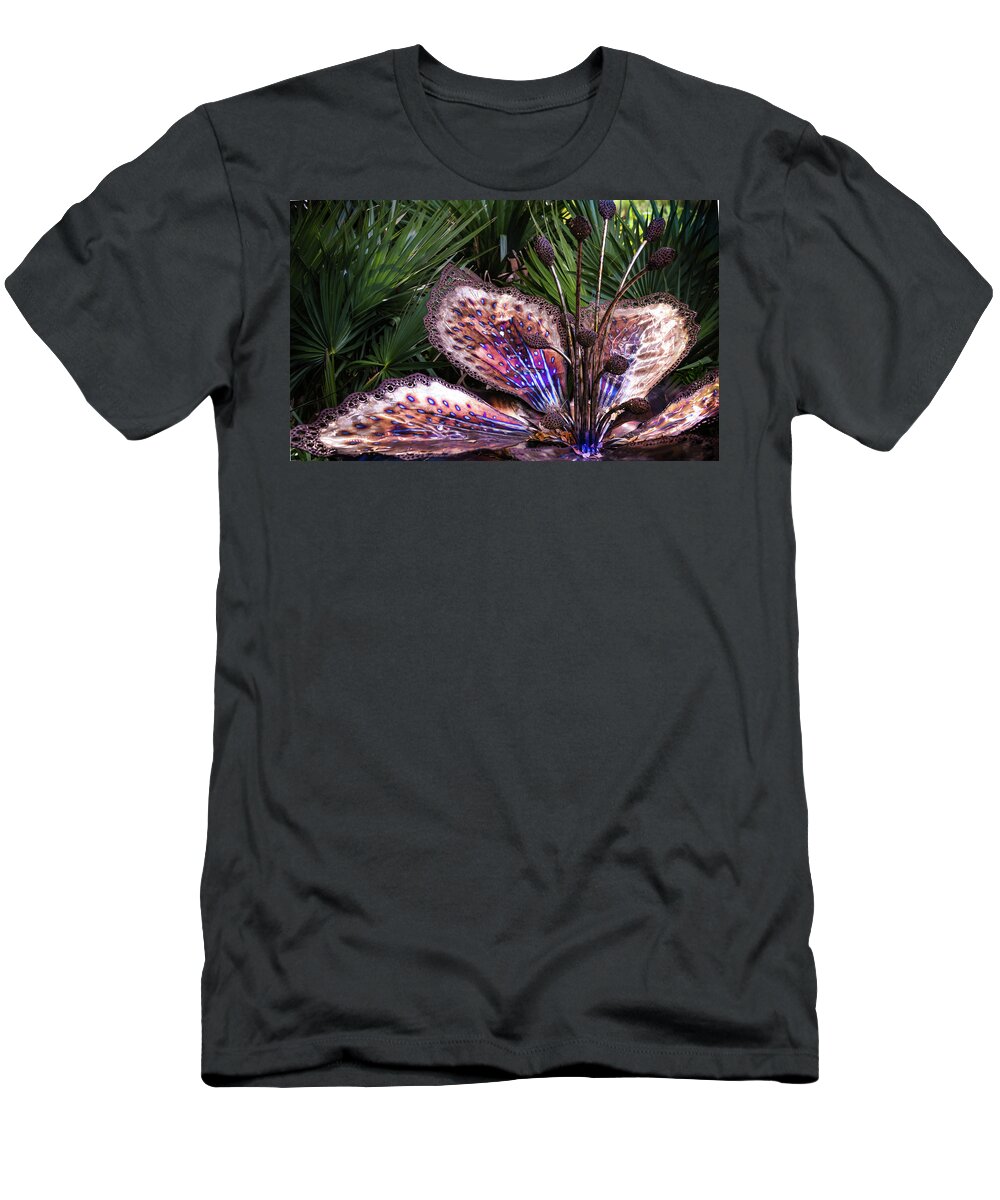 Palm Sculptures T-Shirt featuring the photograph Palm Embrace by Karen Wiles