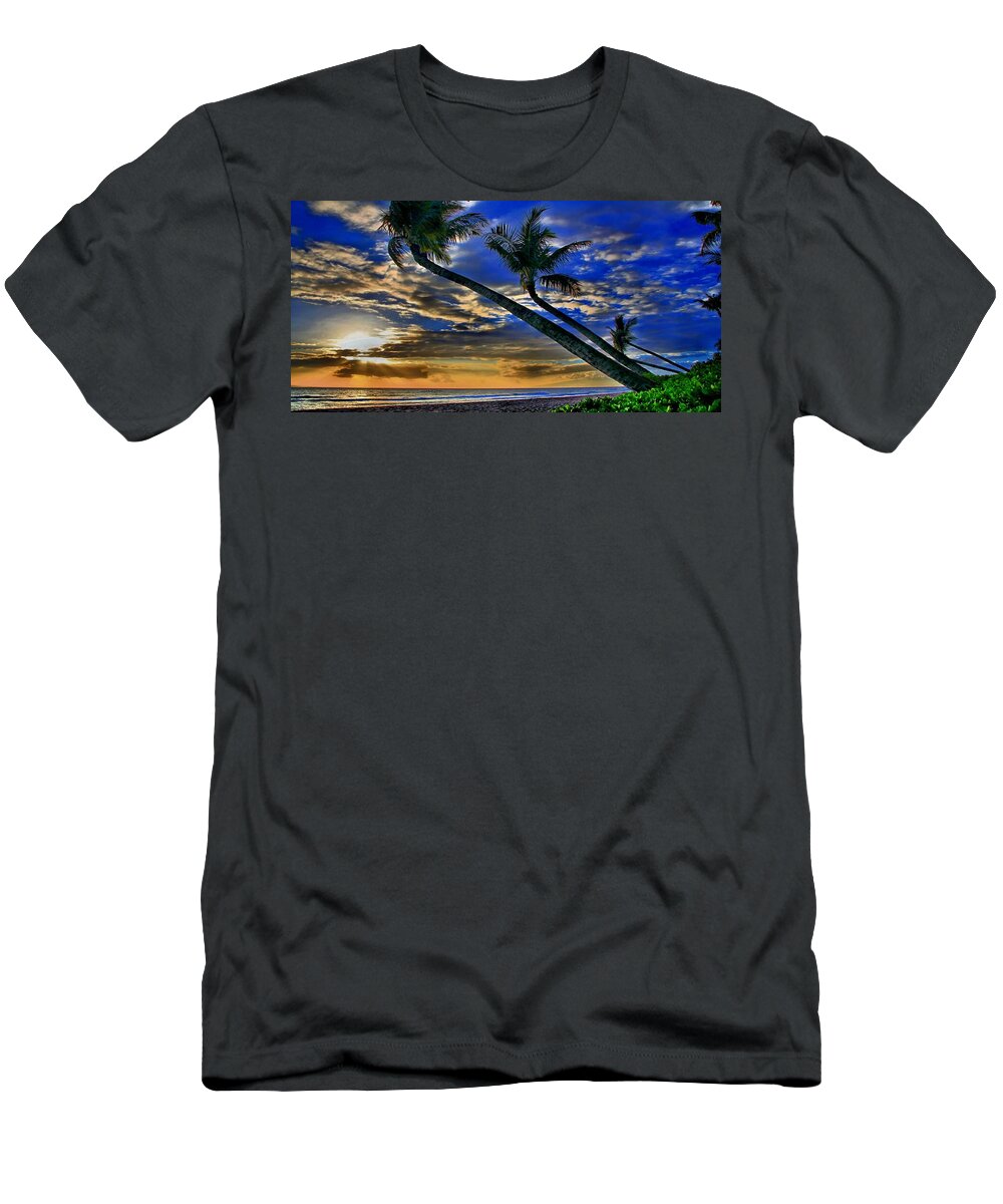 Kaanapali T-Shirt featuring the photograph Palms of Kaanapali by DJ Florek