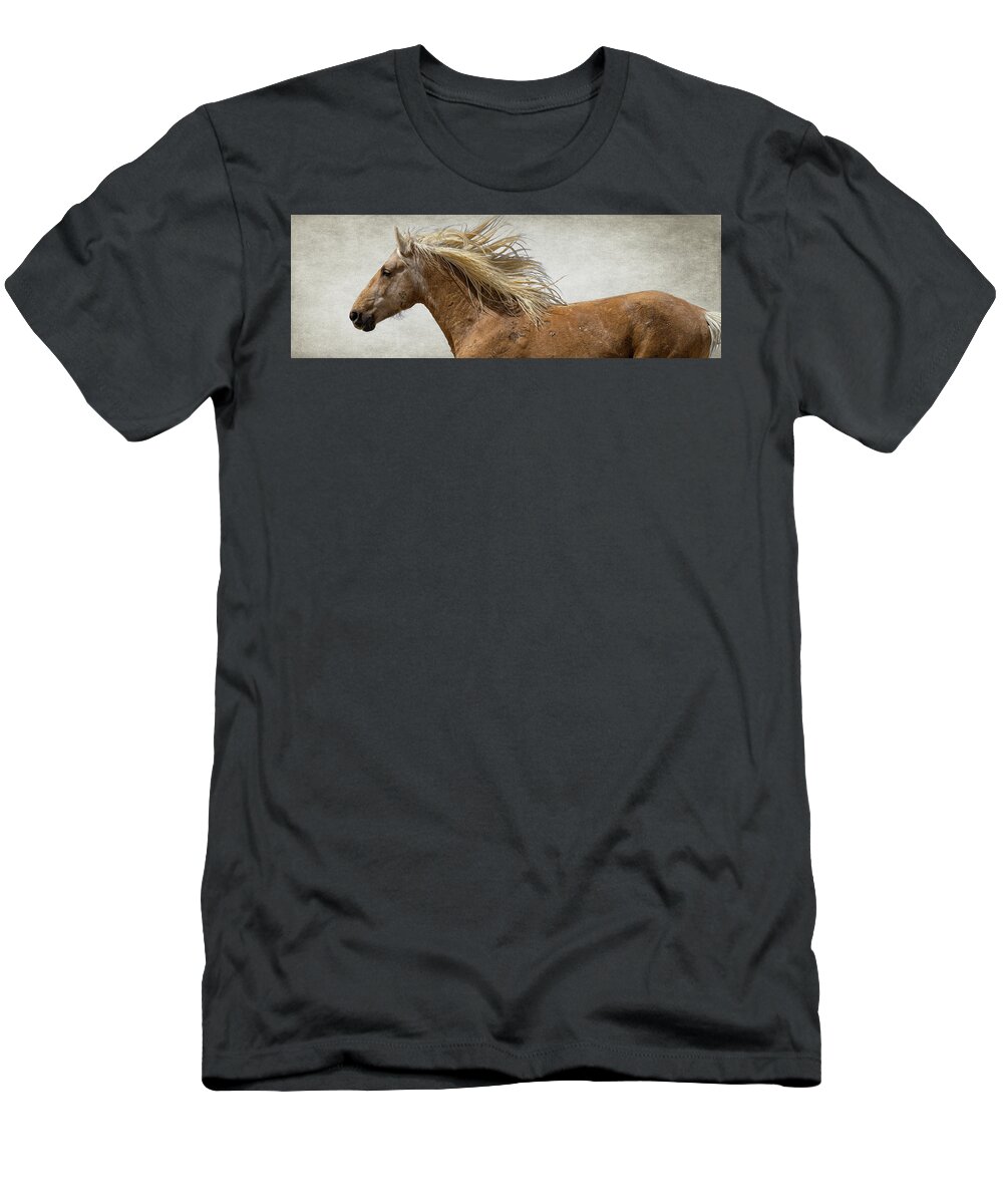 Wild Horses T-Shirt featuring the photograph Palomino Beauty by Mary Hone