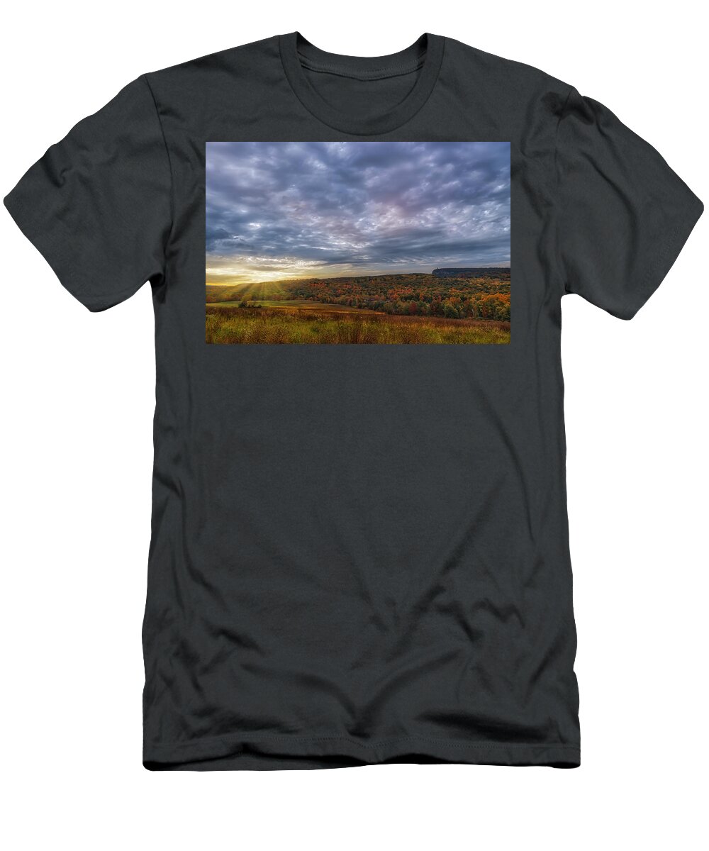 Hudson Valley T-Shirt featuring the photograph Paltz Point Mohonk Tower by Susan Candelario