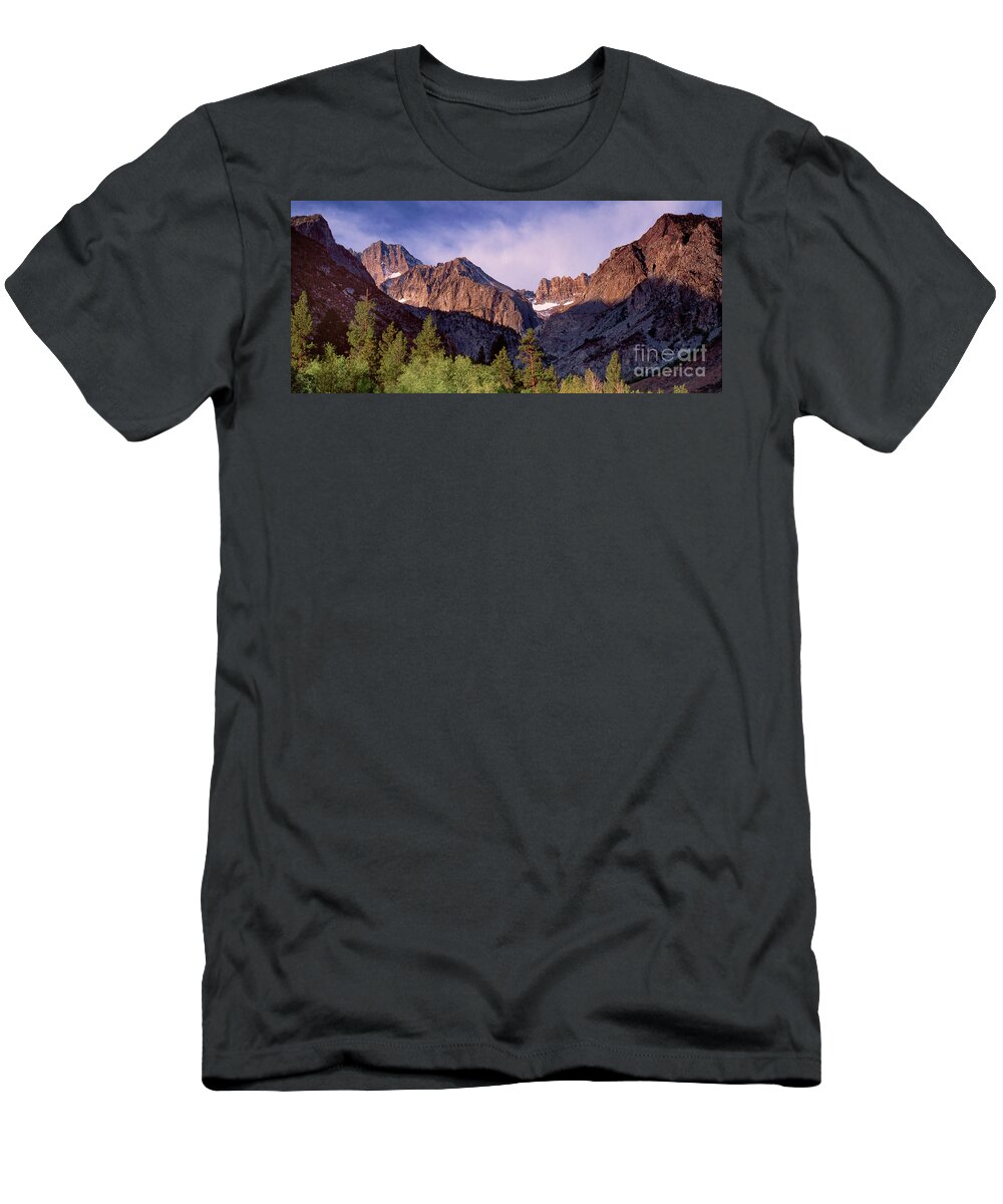 Dave Welling T-Shirt featuring the photograph Panoramic View Middle Palisades Glacier Eastern Sierra by Dave Welling