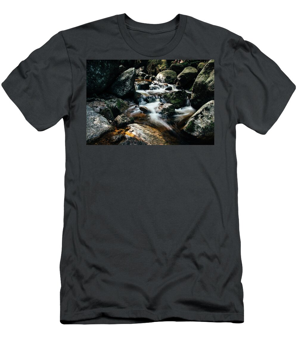 Jizera Mountains T-Shirt featuring the photograph Picturesque river hidden in the Jizera Mountains by Vaclav Sonnek
