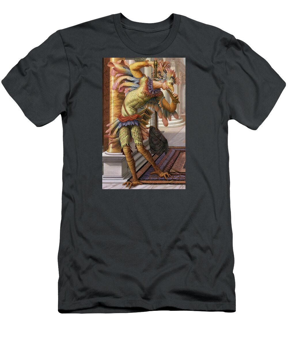 Papageno T-Shirt featuring the painting Papageno by Kurt Wenner