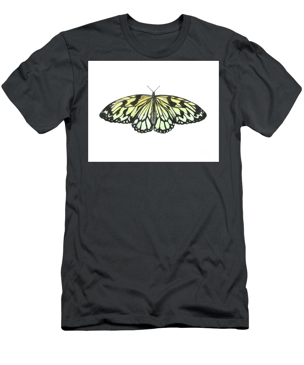 Butterfly T-Shirt featuring the painting Paper Kite Butterfly by Pamela Schwartz