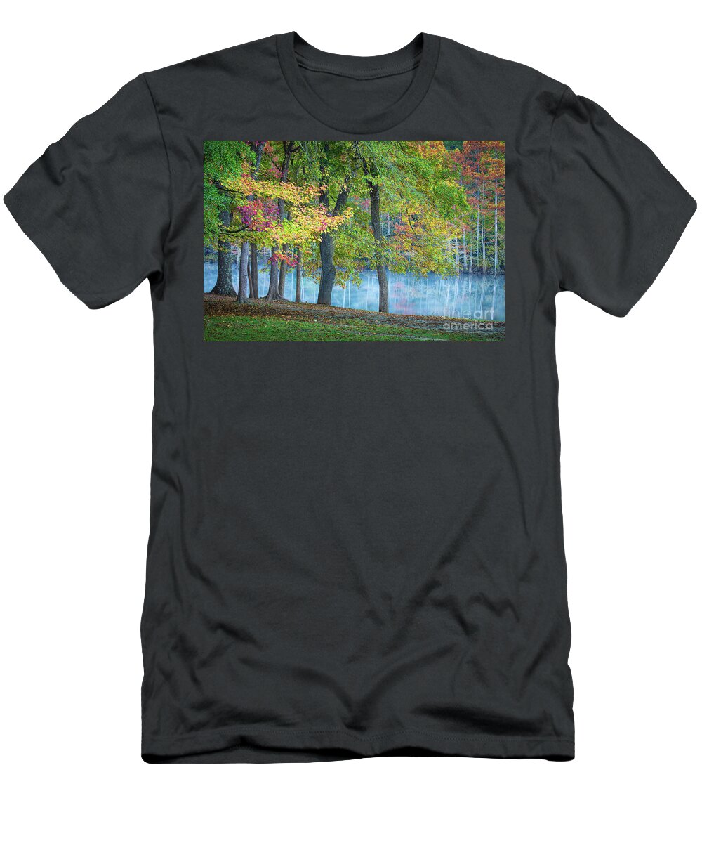 America T-Shirt featuring the photograph Pastoral River by Inge Johnsson