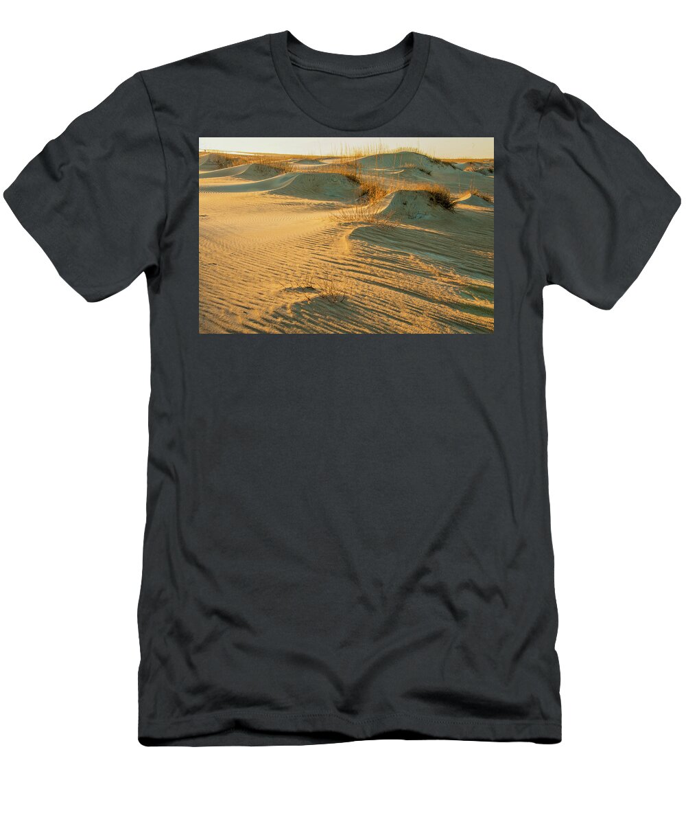 Sand T-Shirt featuring the photograph Patterns in Sand Dunes on the OBX by James C Richardson