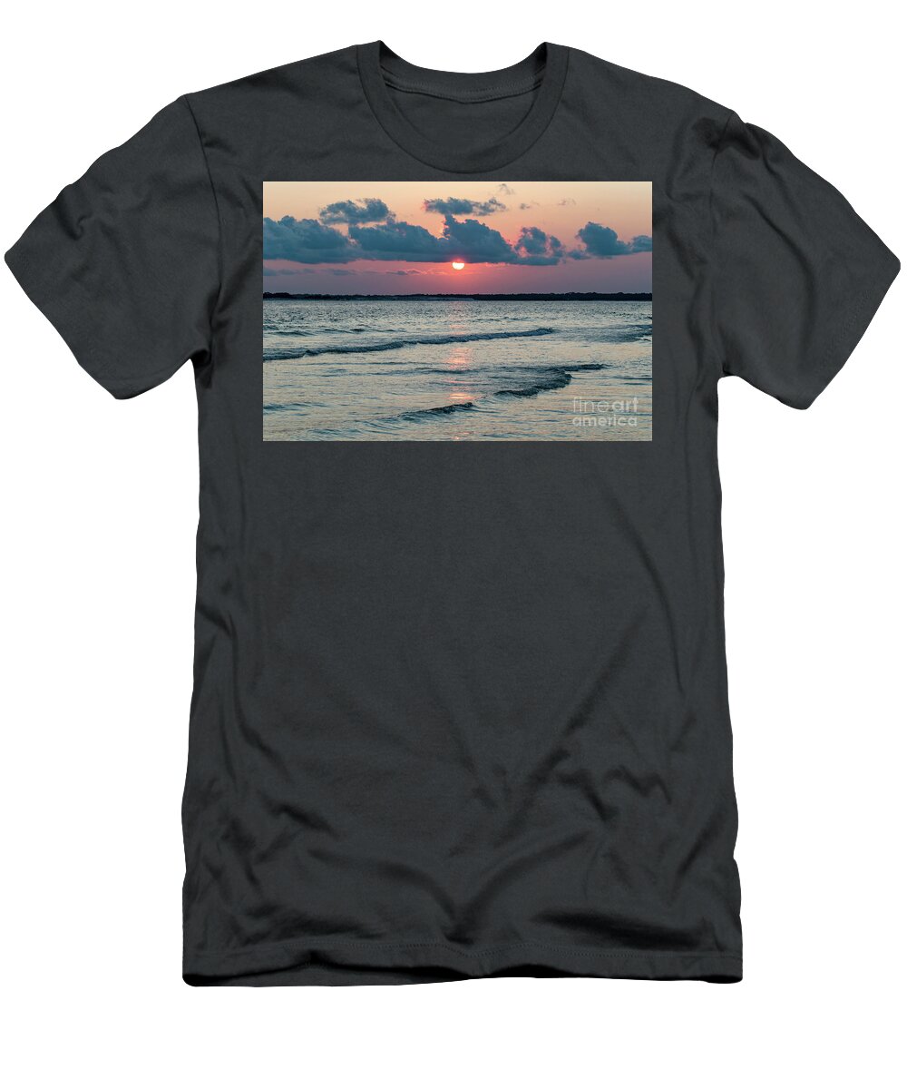 Pensacola T-Shirt featuring the photograph Pensacola Pass Sunset by Beachtown Views