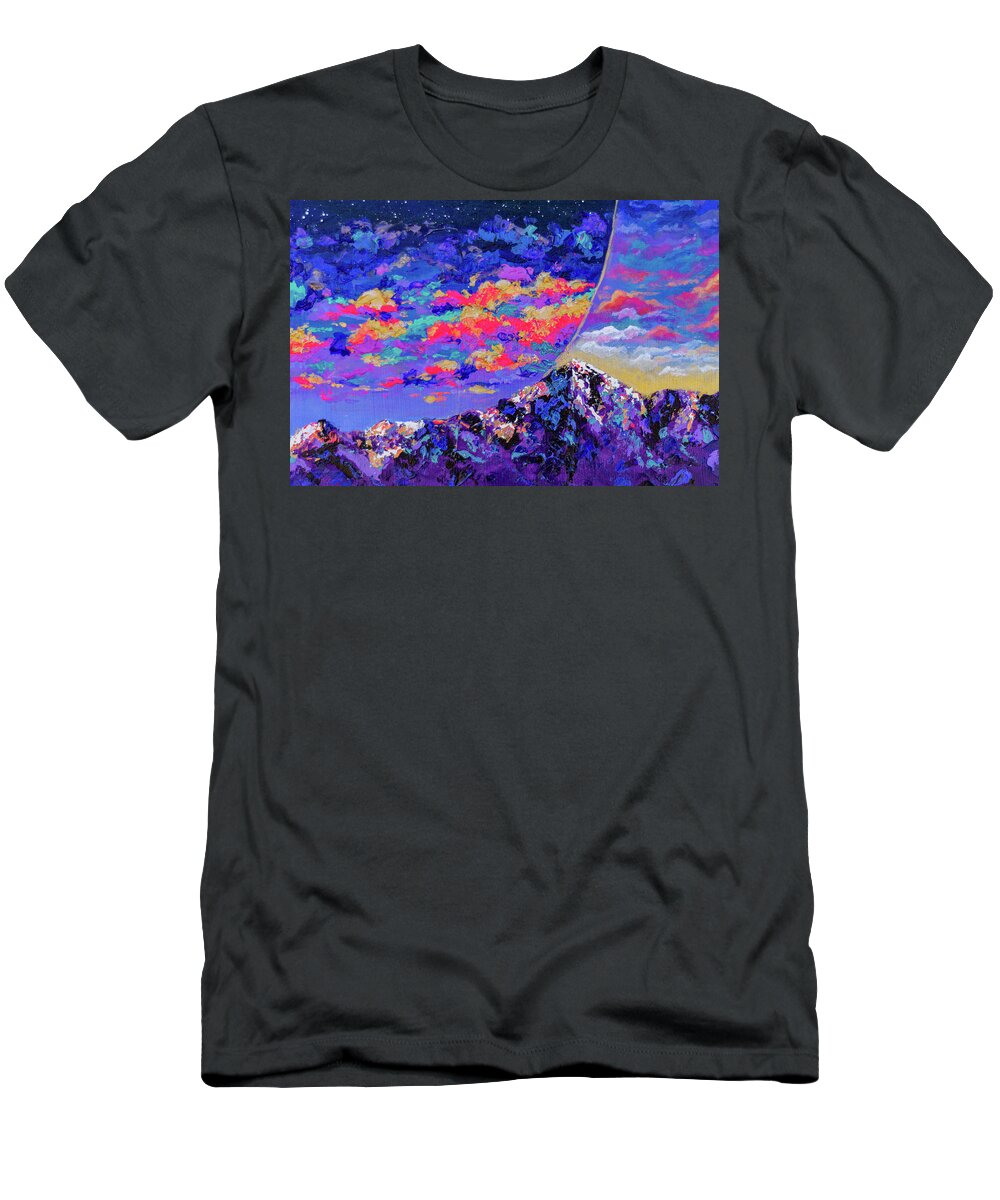 Landscape T-Shirt featuring the painting Perceived Reality Fragment by Ashley Wright