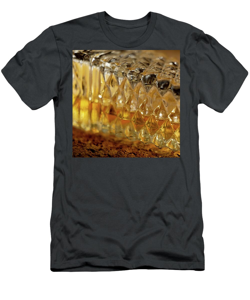 Perfume T-Shirt featuring the photograph Perfume Bottle on Cork by Rolf Bertram