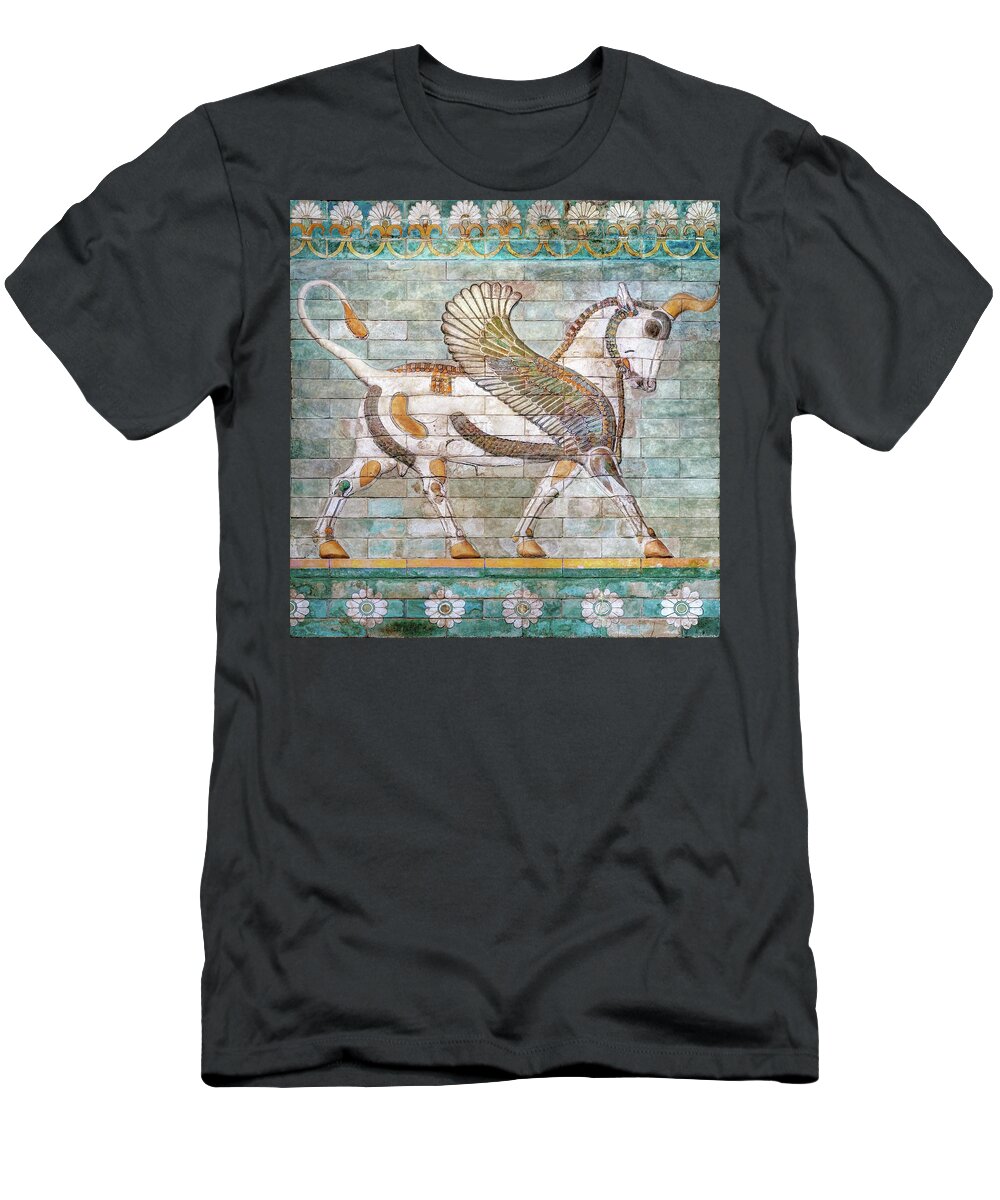 Persian Bull T-Shirt featuring the photograph Persian Winged Bull by Weston Westmoreland