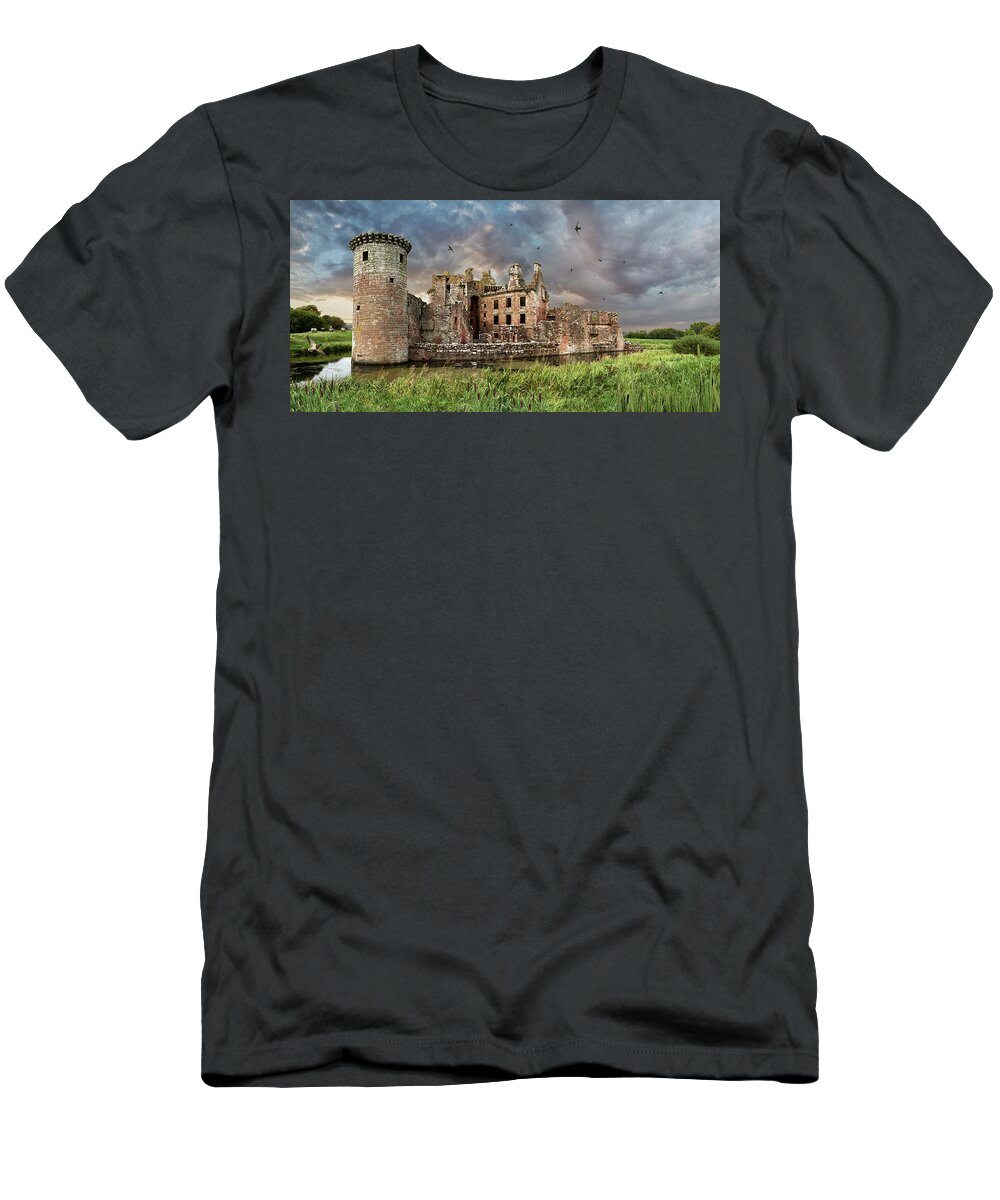 Caerlaverock Castle T-Shirt featuring the photograph Photo of Caerlaverock Castle Scotland, by Paul E Williams