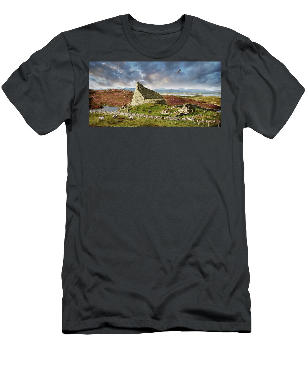British Isles T-Shirt featuring the photograph Photo of the Dun Carloway Broch, Isle of Lewis, Scotland by Paul E Williams