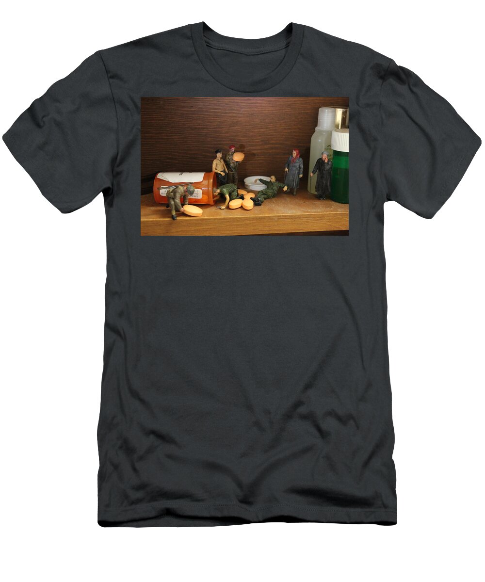 Pill T-Shirt featuring the photograph Pills by Army Men Around the House