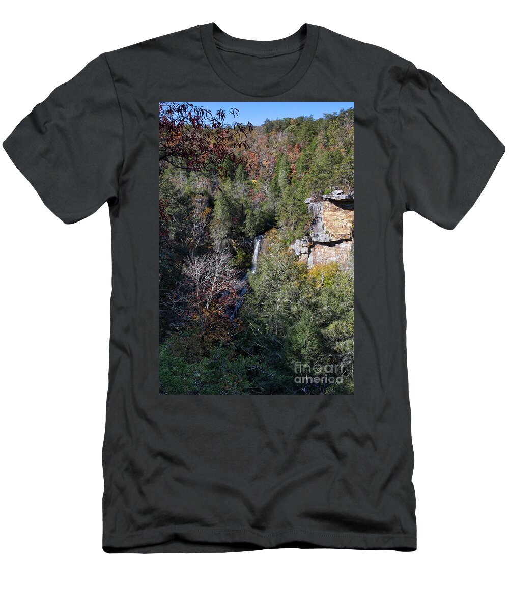 Piney Falls T-Shirt featuring the photograph Piney Falls 6 by Phil Perkins
