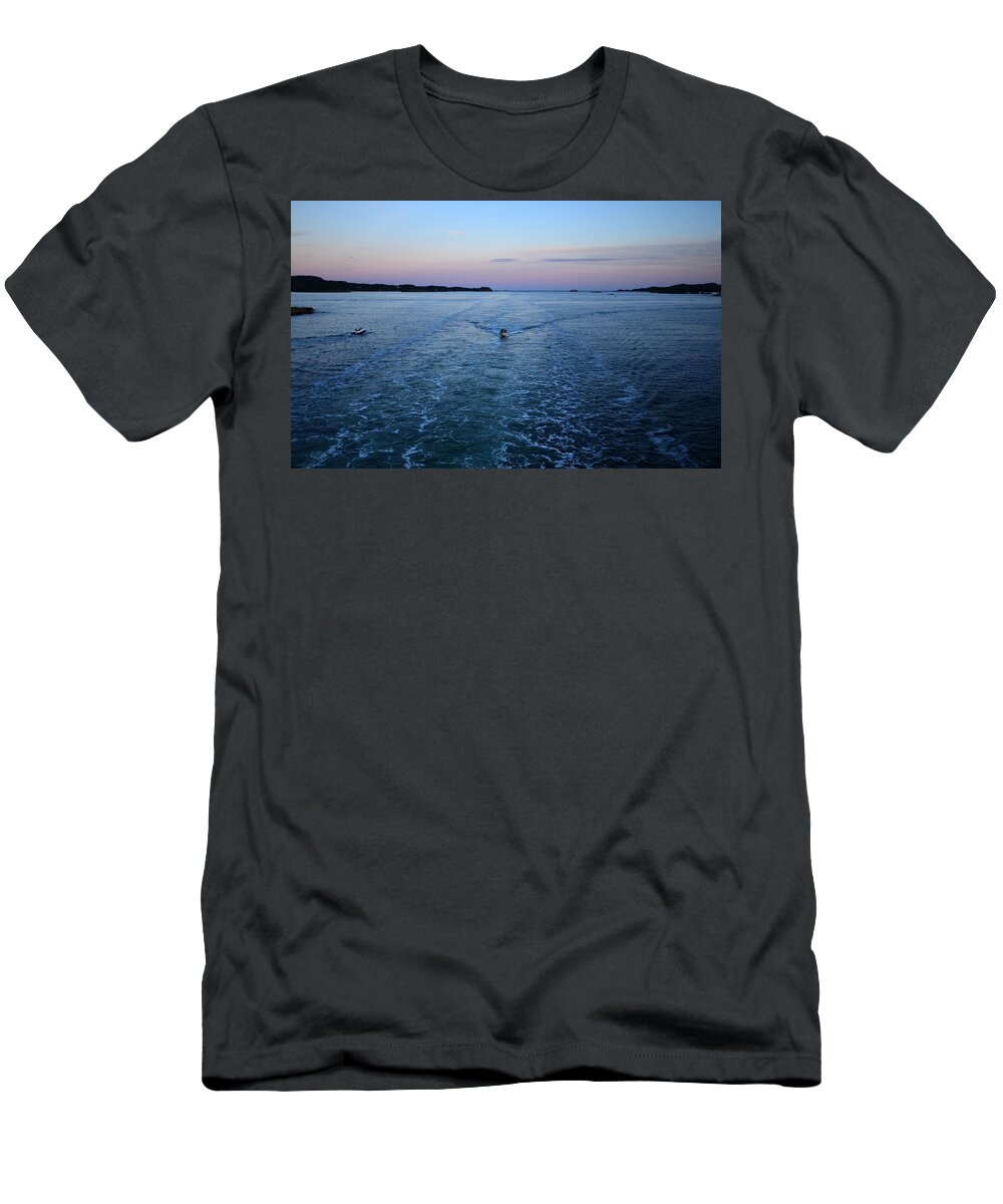 Fjord T-Shirt featuring the photograph Pink Horizon by Shreya Sen