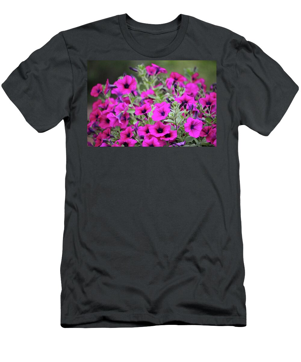 Petunia T-Shirt featuring the photograph Pink Petunias by Cynthia Guinn