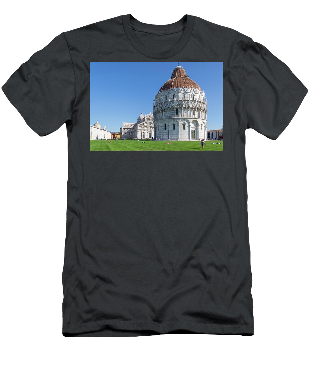 Pisa T-Shirt featuring the photograph Pisa Baptistery by Andrew Lalchan