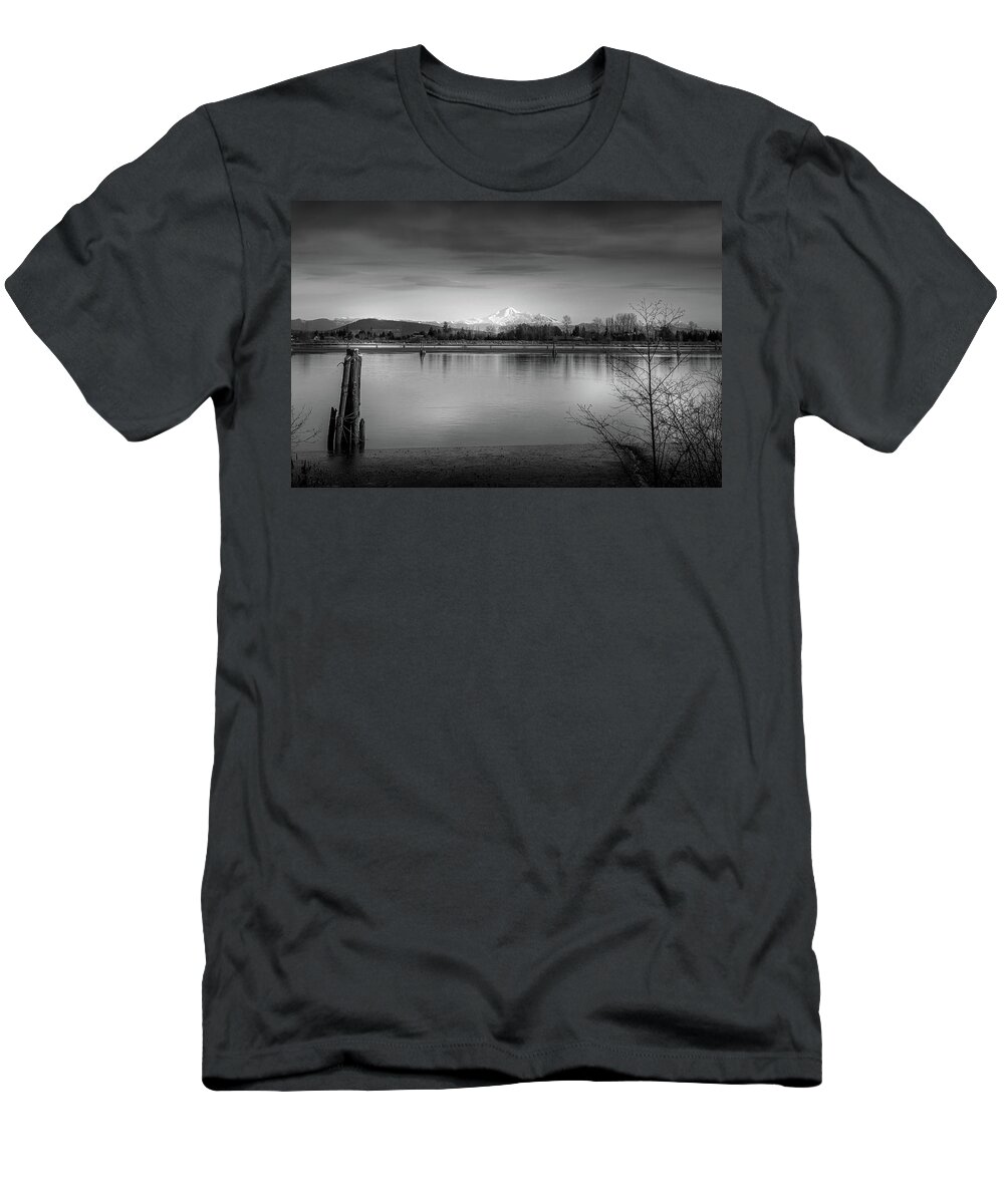 Photo T-Shirt featuring the photograph Pitt River by Irene Moriarty