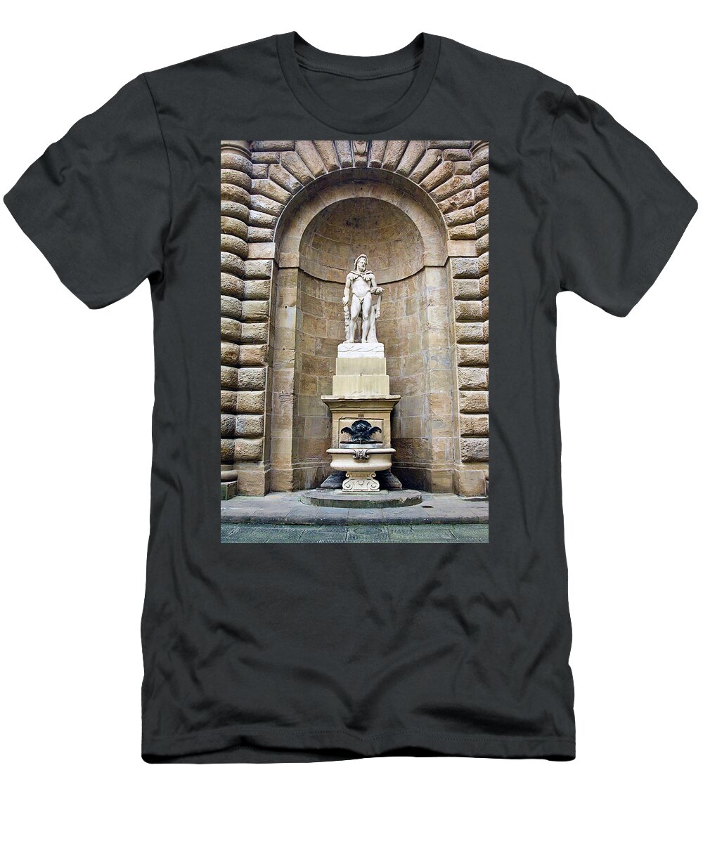 Palazzo Pitti T-Shirt featuring the photograph Pitti Palace Hercules by Jill Love