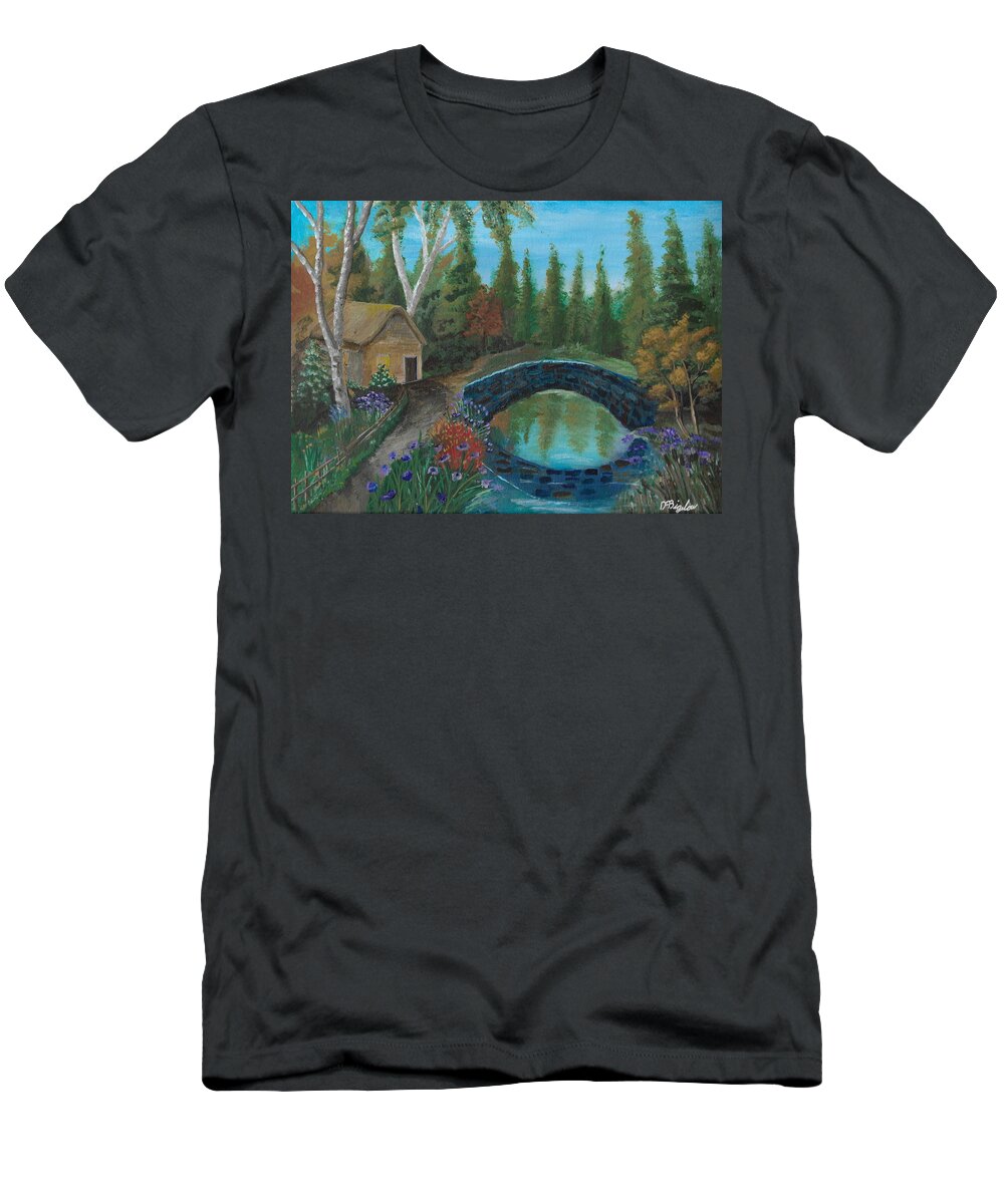 Woods T-Shirt featuring the painting Place in the woods by David Bigelow