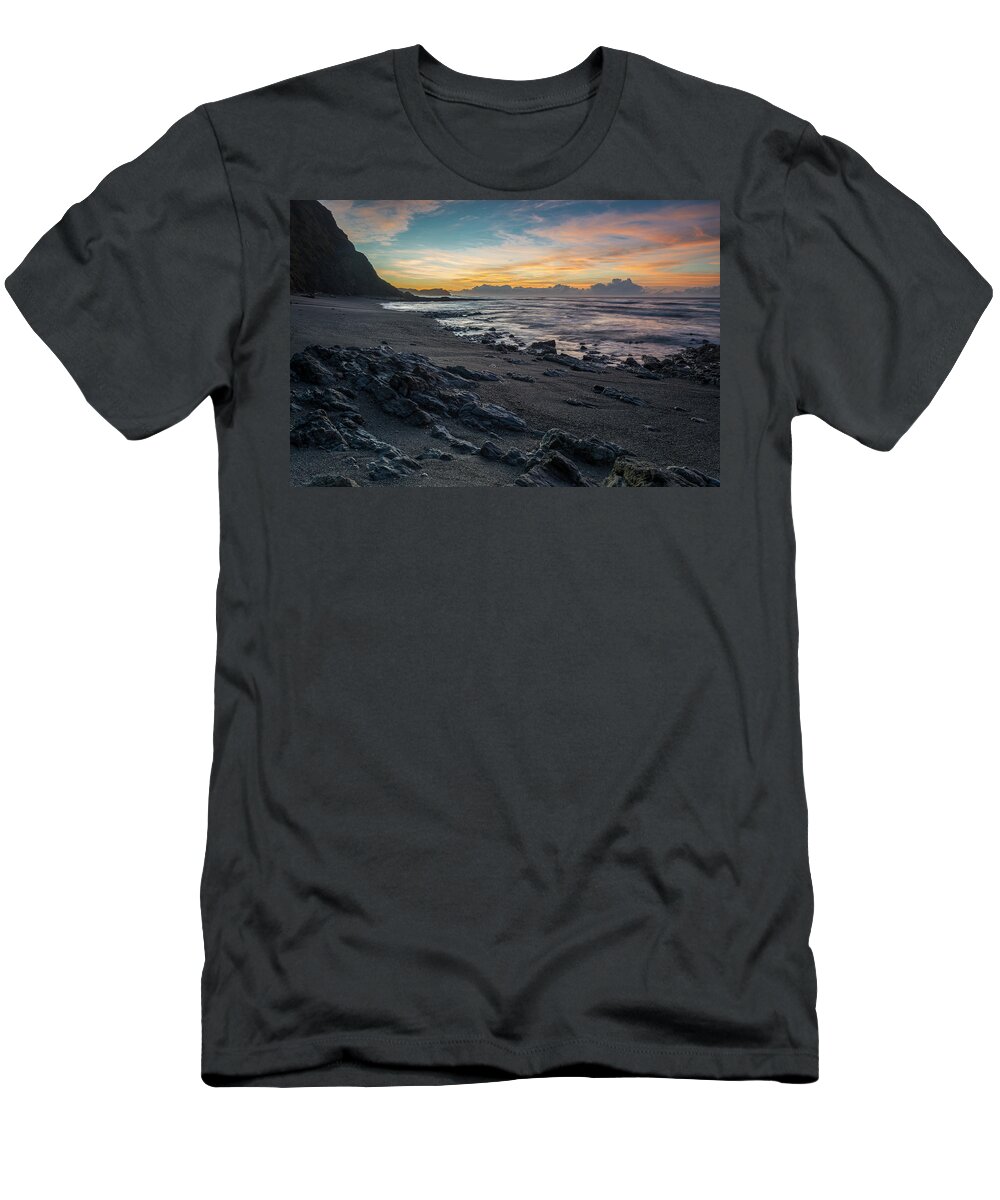Central America T-Shirt featuring the photograph Playa Escondida at sunrise-Samara-Costa Rica by Henri Leduc