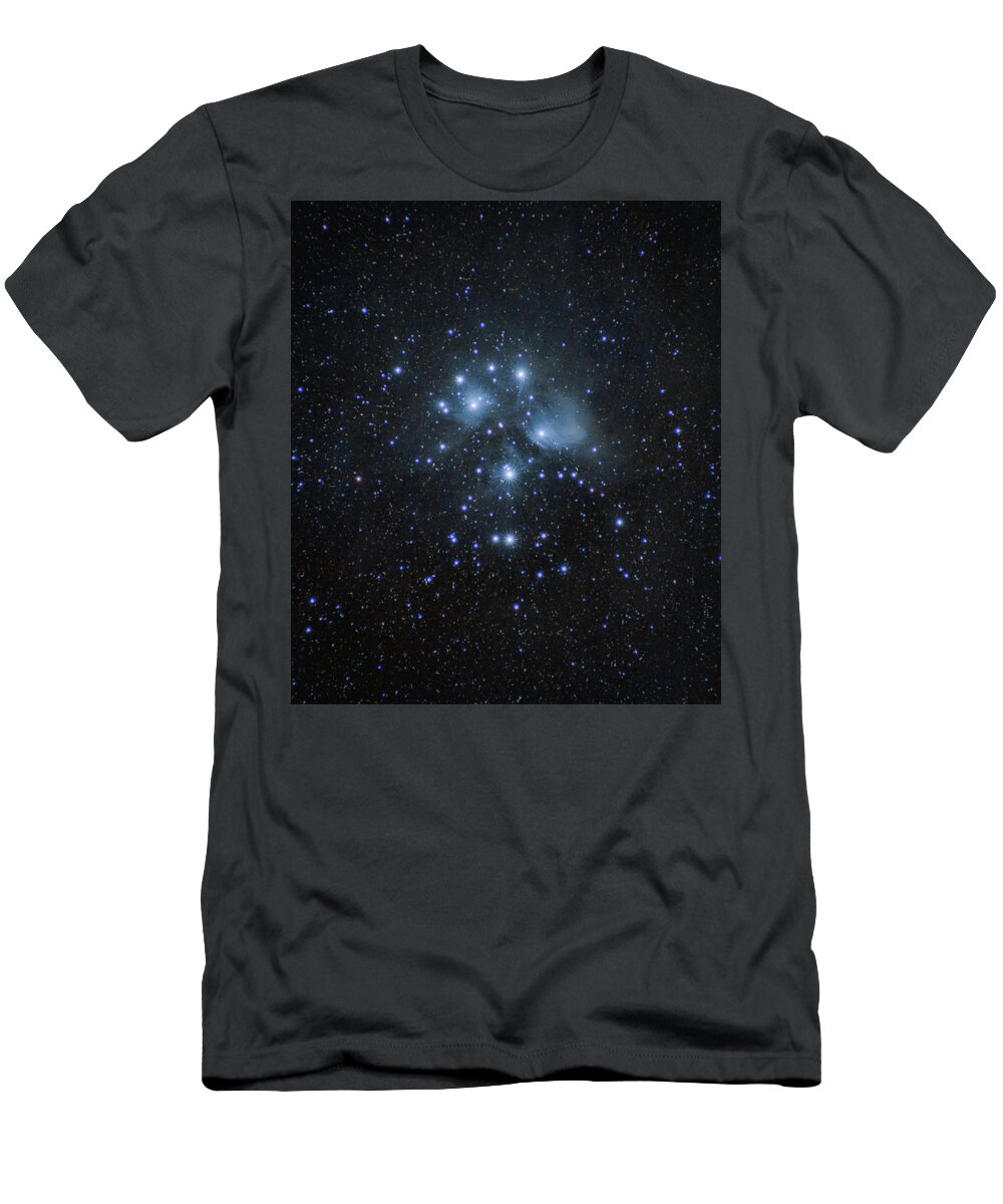 Astrophotography T-Shirt featuring the photograph Pleiades Star Cluster by Grant Twiss