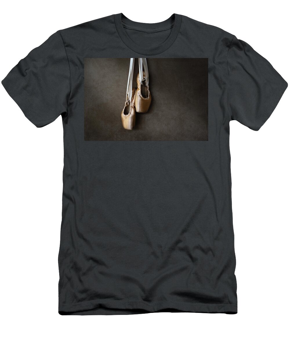 Dance T-Shirt featuring the photograph Pointe Shoes Chiaroscuro by Laura Fasulo