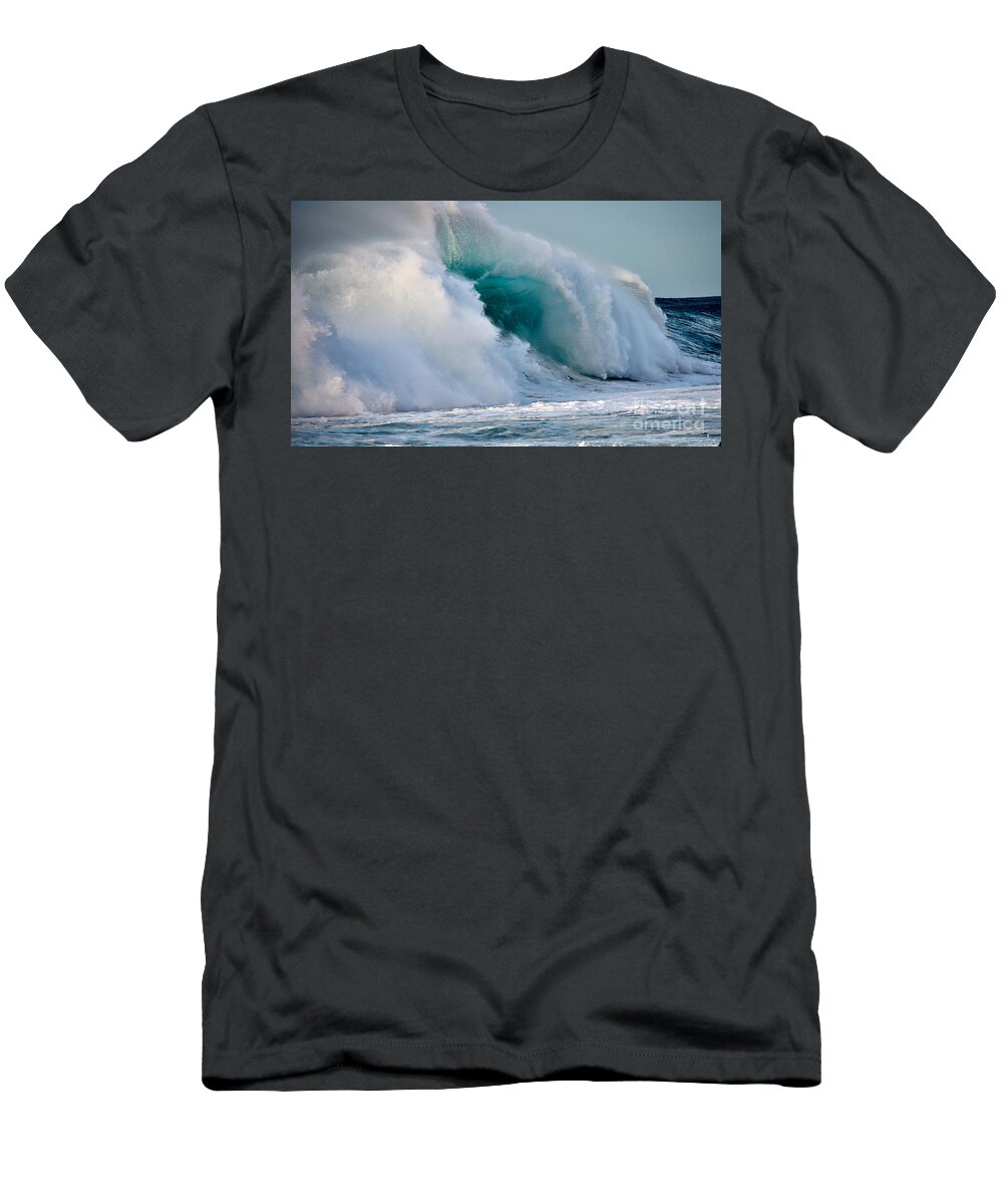 Polihale Beach T-Shirt featuring the photograph Polihale Wave of Perfection by Debra Banks