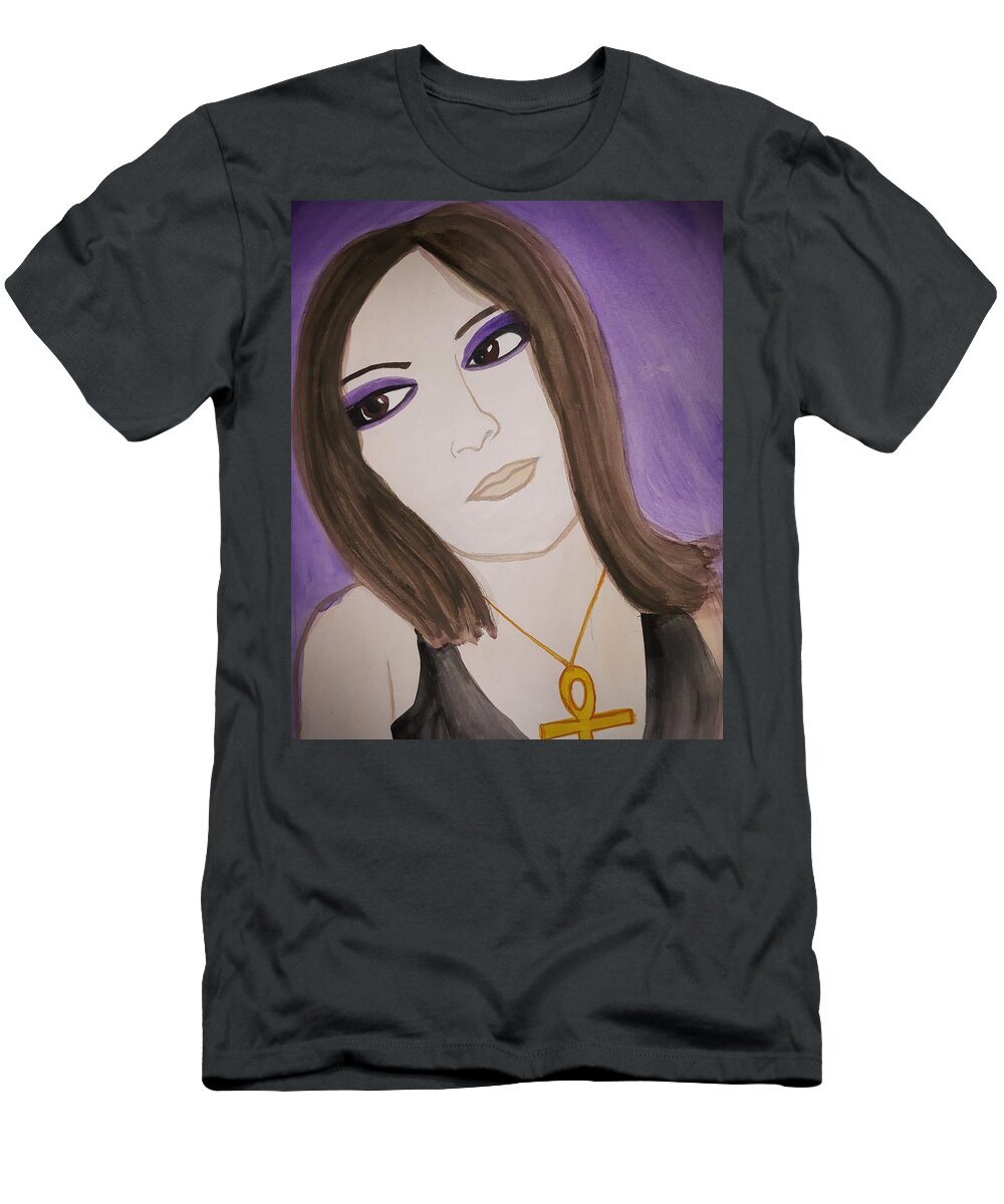 Woman T-Shirt featuring the painting Pondering Eternity by Vale Anoa'i
