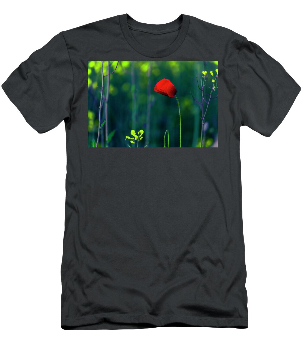 Bulgaria T-Shirt featuring the photograph Poppy by Evgeni Dinev