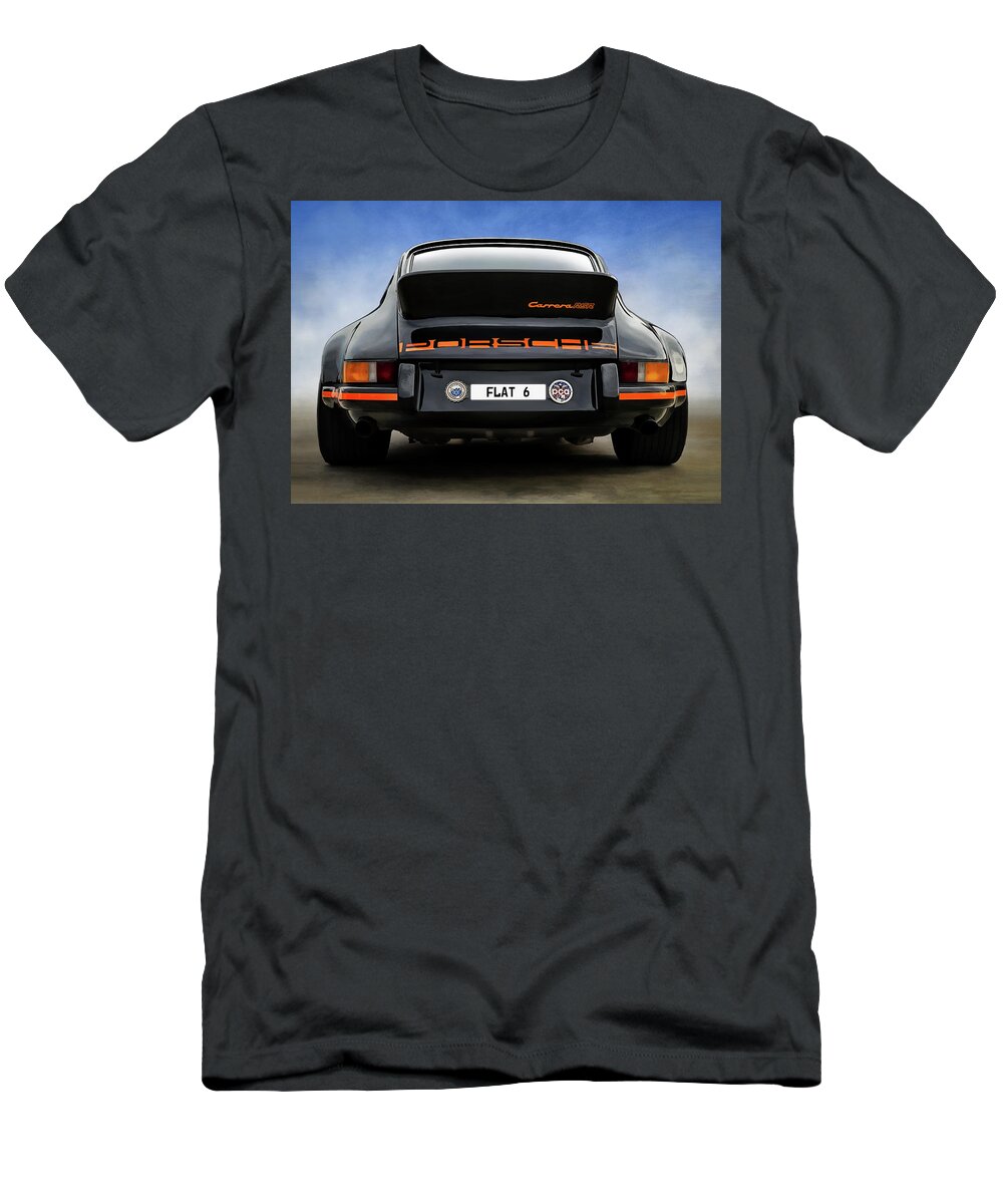 Black T-Shirt featuring the digital art Porsche Carrera RSR by Douglas Pittman
