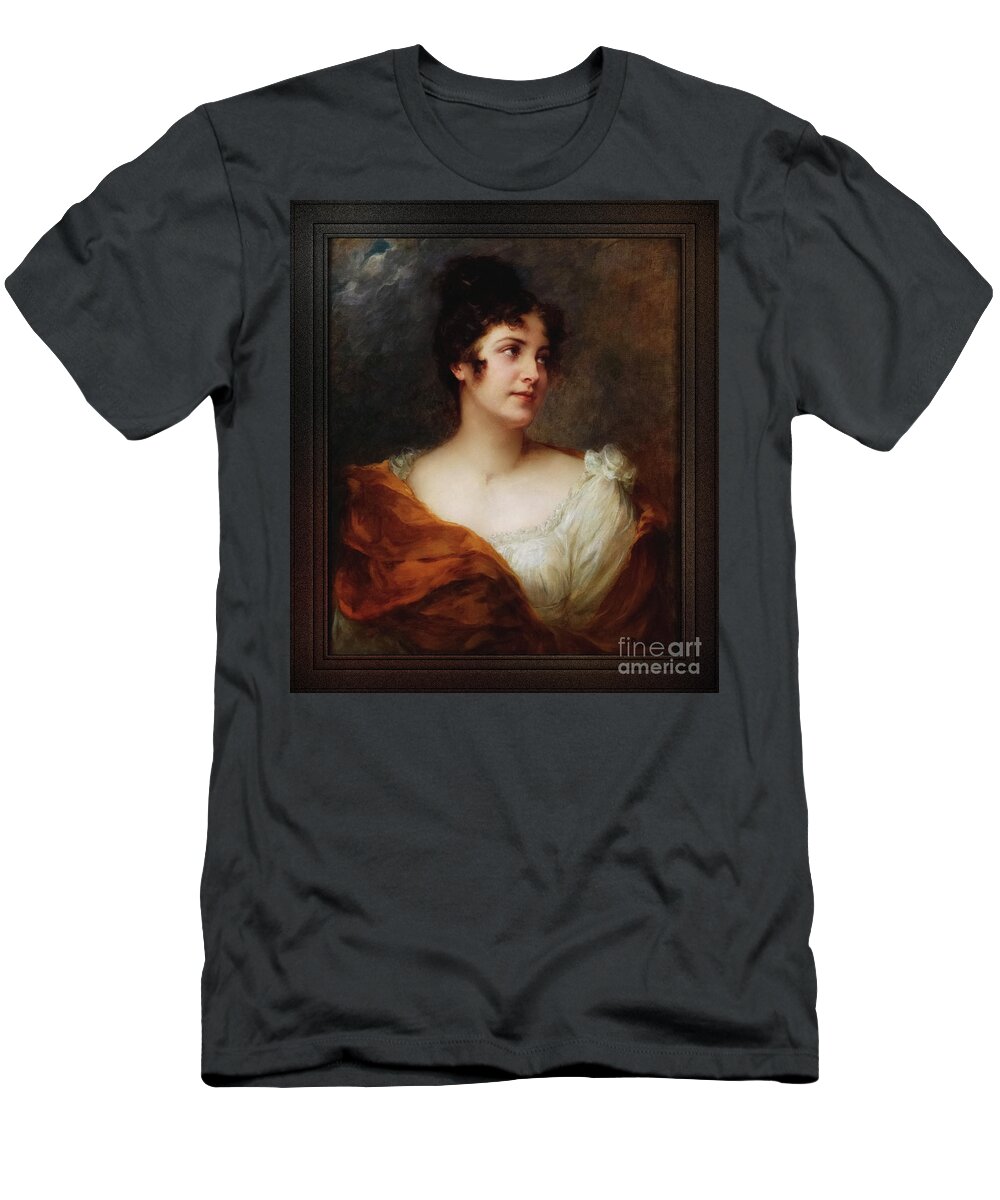 Portrait Of A Lady T-Shirt featuring the painting Portrait Of A Lady by Georg Papperitz Old Masters Reproduction Classical Art by Rolando Burbon