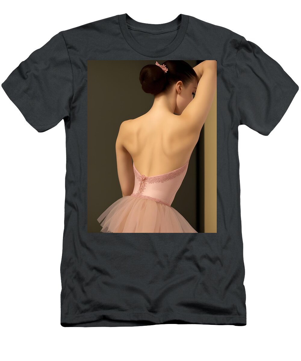 Portrait T-Shirt featuring the digital art Portrait of a Woman #3876 by Mark Greenberg