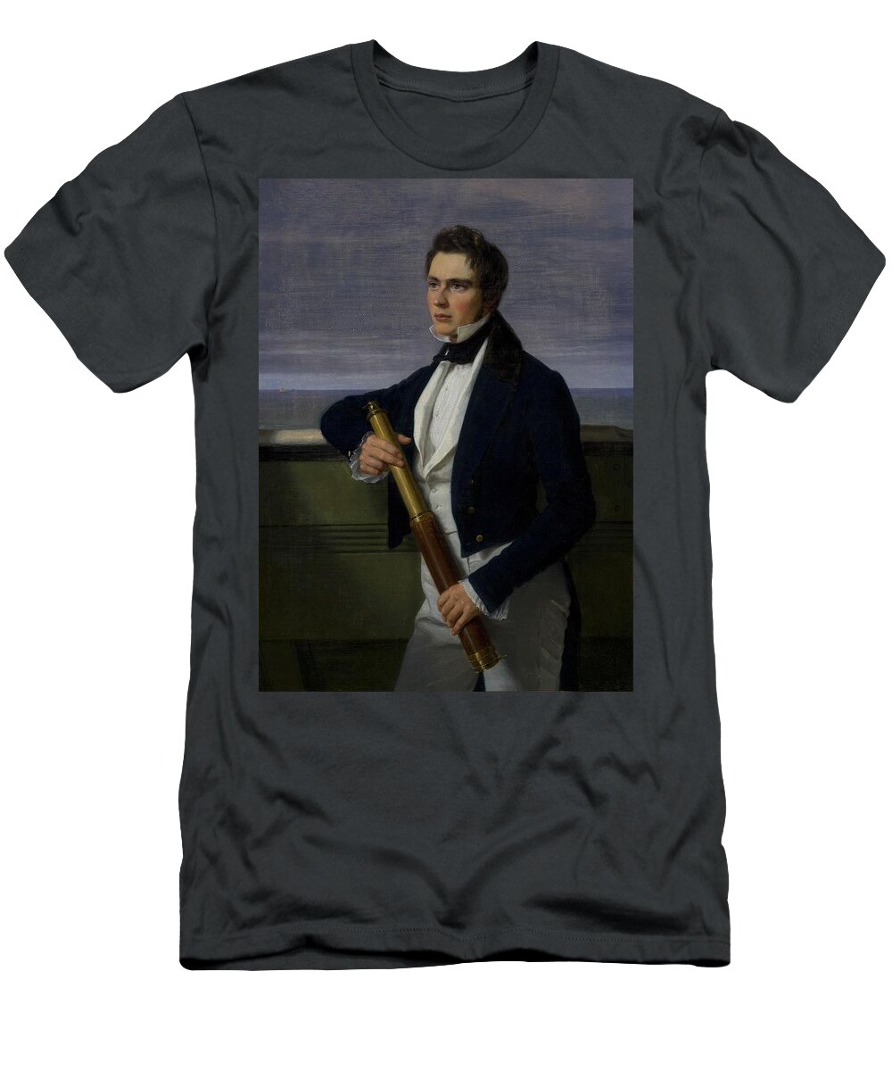 Adam T-Shirt featuring the painting Portrait of Fritz Constantin Brun by Adam