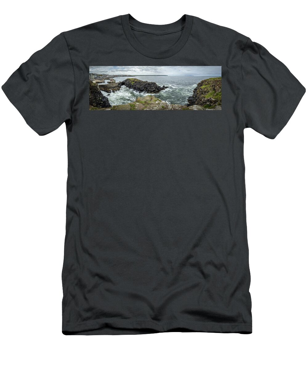 Portstewart T-Shirt featuring the photograph Portstewart Harbour 1 by Nigel R Bell
