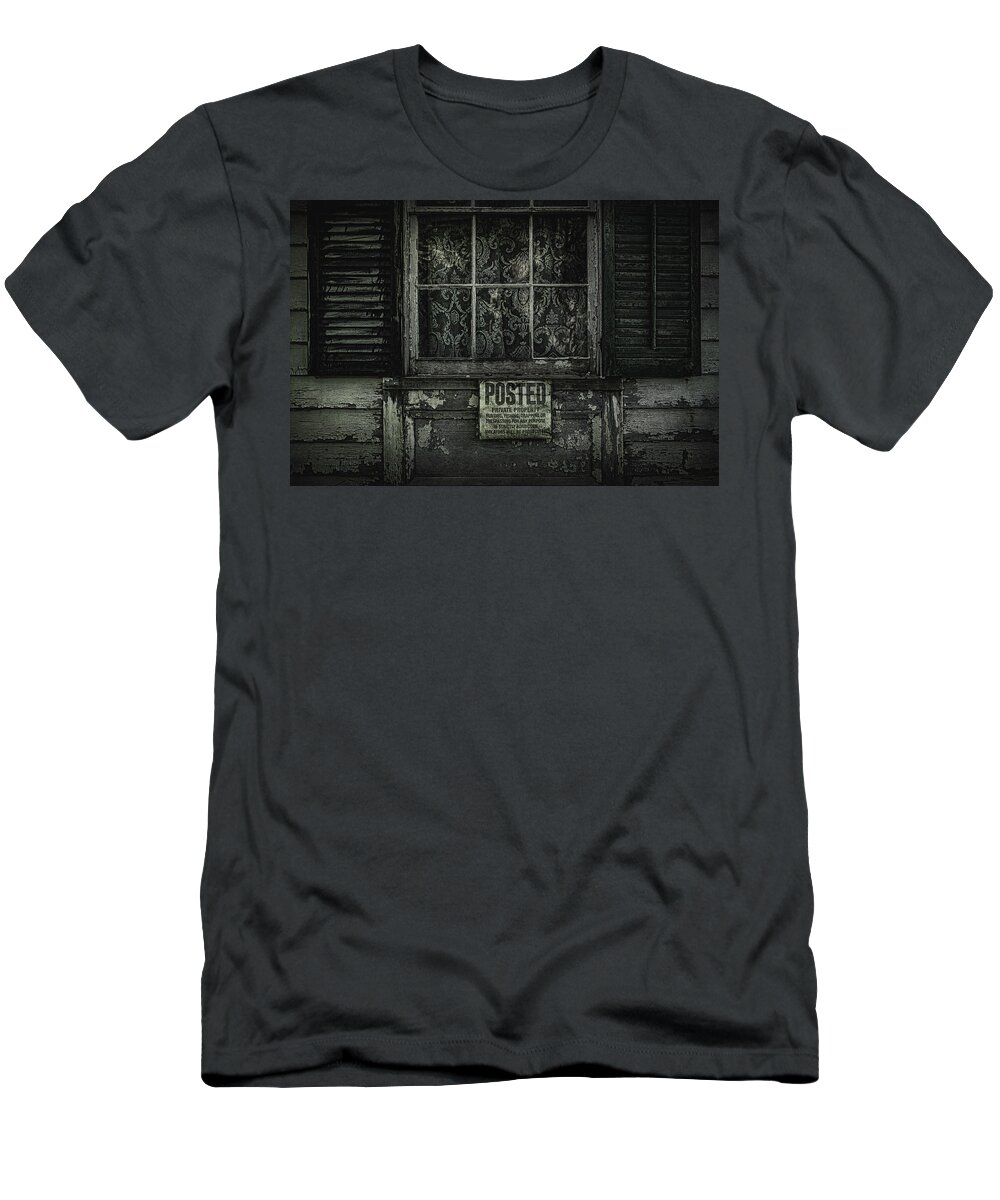 Window T-Shirt featuring the photograph Posted by Chris Lord